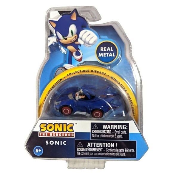 Sonic the Hedgehog Diecast Metal Racer 1:64 Miniature Collectible Toy Gift NEW - Picture 1 of 5